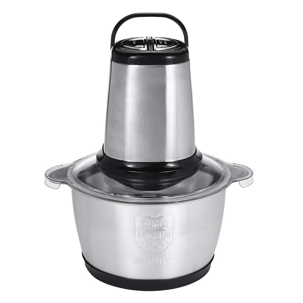 Tocator electric carne si legume, 4 lame inox, 2 viteze, capacitate mare, bol inox de 2L, 250W - Auros