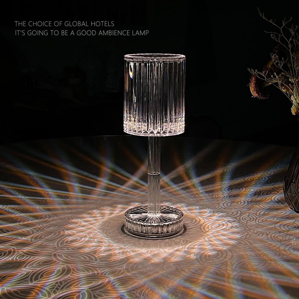 Lampa de masa wireless din cristal acrilic cu touch si incarcare prin usb - Auros
