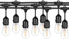 Ghirlanda solara cu 10 becuri Led Filament incluse, 2W, 3000K, IP65 lumina calda - Auros