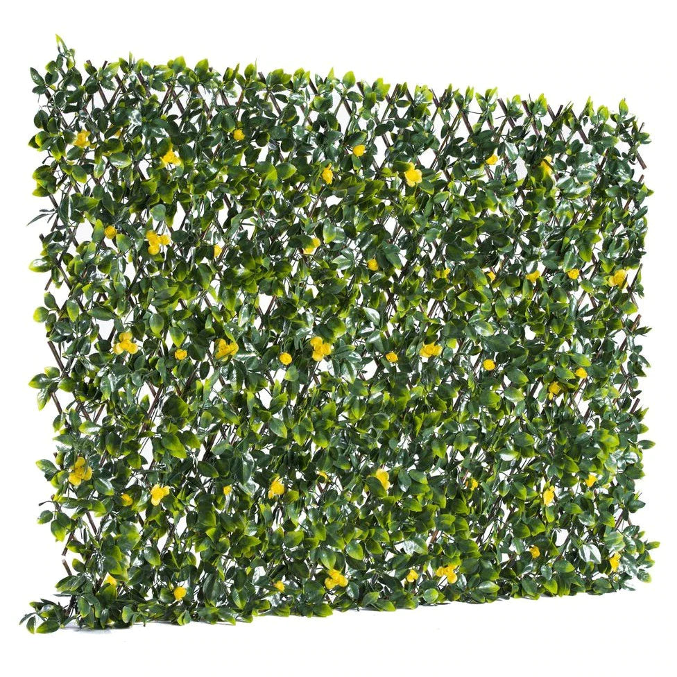 Gard viu artificial extensibil, vesnic verde, 220x70 sau 120x120