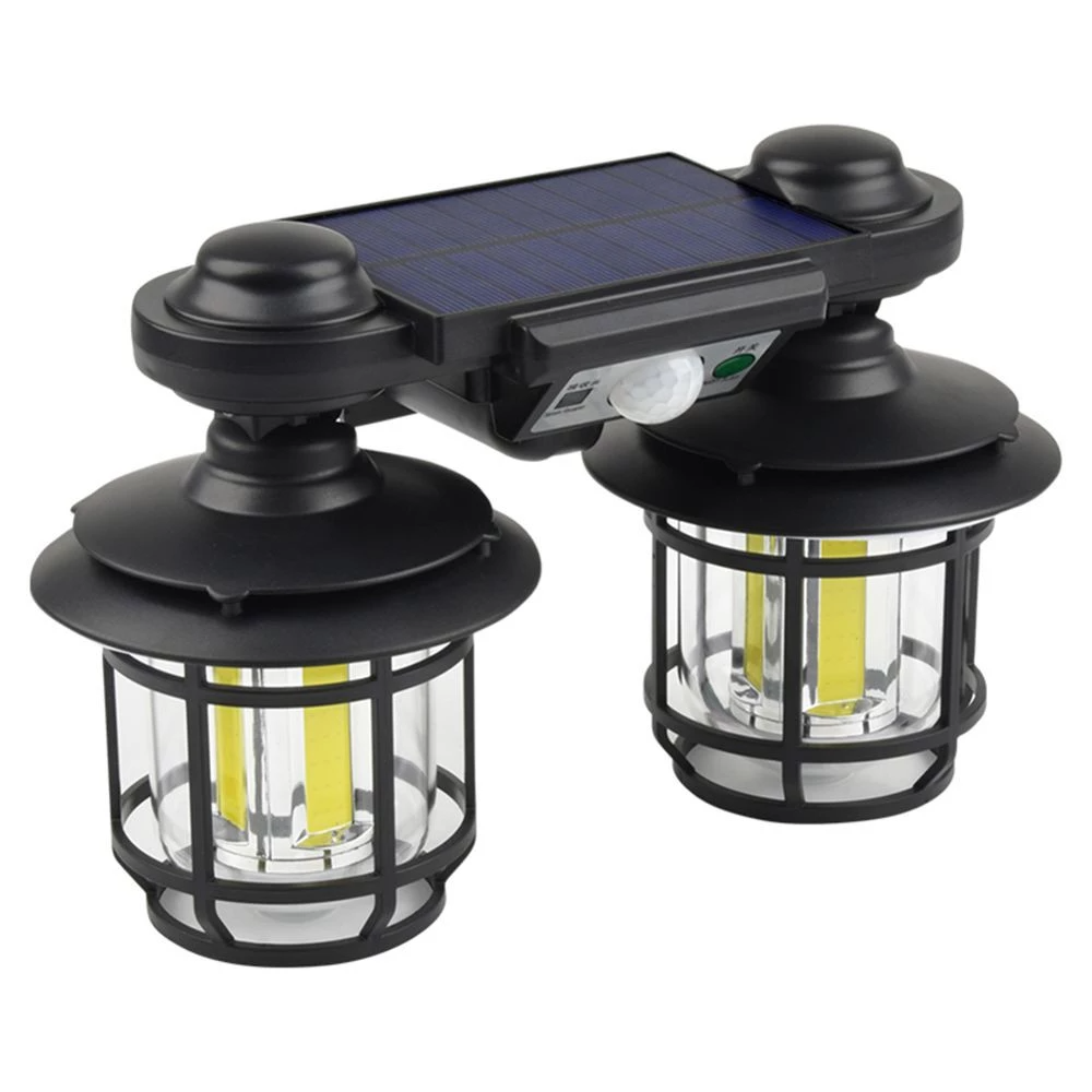 Felinar solar dublu, 192 LED, cu senzor miscare, telecomanda si suport, 30W - Auros