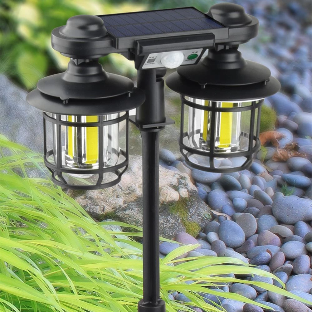 Felinar solar dublu, 192 LED, cu senzor miscare, telecomanda si suport, 30W - Auros