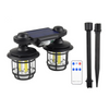 Felinar solar dublu, 192 LED, cu senzor miscare, telecomanda si suport, 30W - Auros