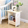 Noptiera / masuta decorativa din PVC, 40 x 22 x 18 cm, Alb - Auros