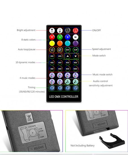 Instalatie Craciun Led-uri RGB, Smart APP, telecomanda, USB, jocuri de lumini in functie de ritm muzica - Auros