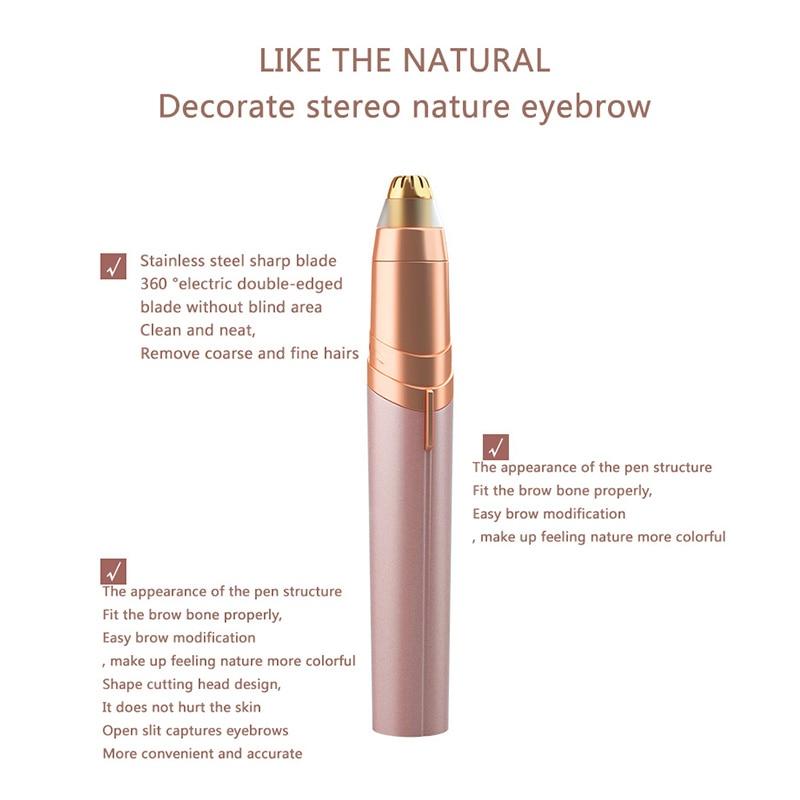 Epilator trimmer pentru sprancene cu precizie inalta tip stilou, Flawless Brows