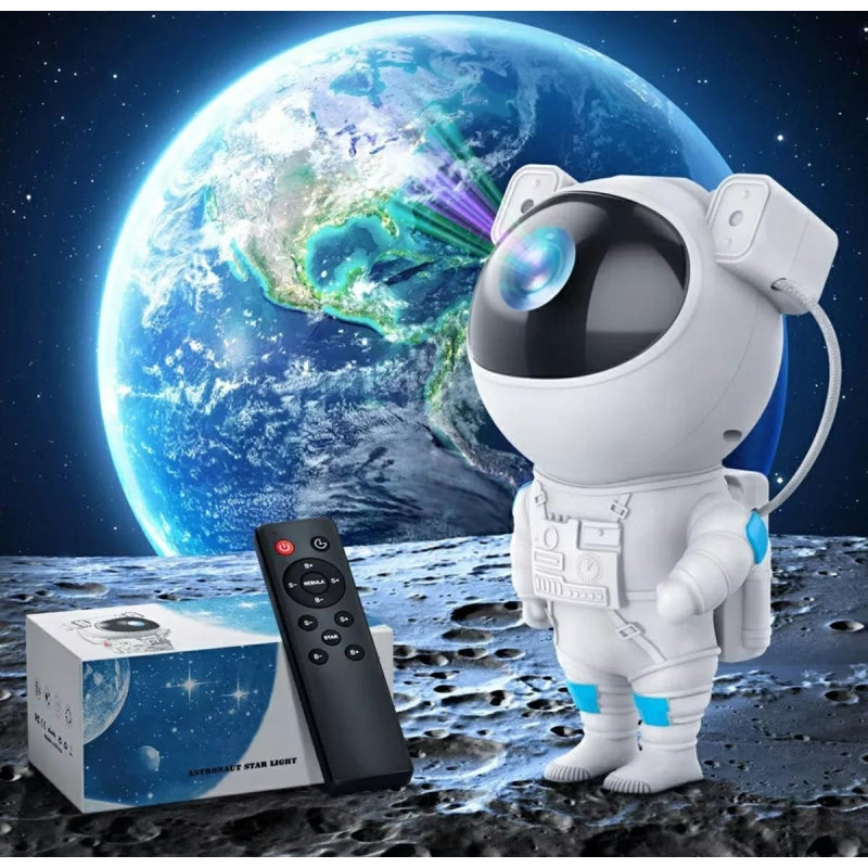 Proiector In Forma de Astronaut Permite Proiectarea Stelelor sau Galaxiilor Gonga Alb