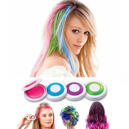 Pudra temporara pentru colorarea parului suvite, 4 culori, Hot Huez - Auros