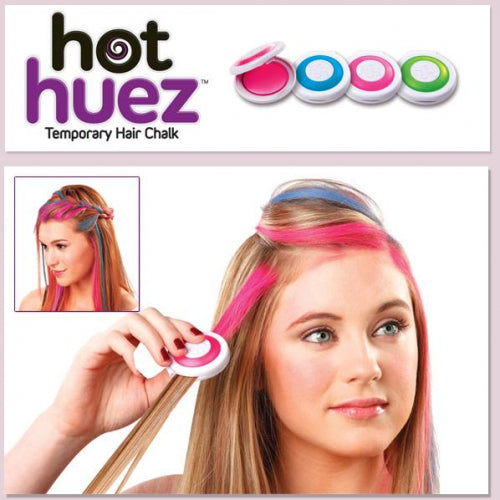 Pudra temporara pentru colorarea parului suvite, 4 culori, Hot Huez - Auros