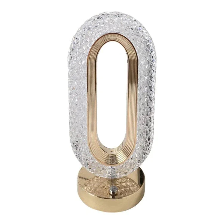 Lampa Diamond Crystal LED cu 3 temperaturi de culoare, alb rece, alb cald, neutru, culoare auriu - Auros