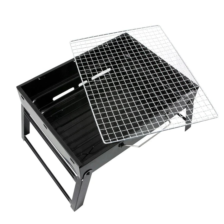 Gratar portabil din tabla pentru camping sau gradina 36x29x6.8cm - Auros