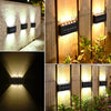 Set 2 lampi solare de perete cu iluminare sus si jos 10 leduri - Auros