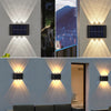 Set 2 lampi solare de perete cu iluminare sus si jos 10 leduri - Auros
