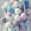 Instalatie luminoasa decorativa cu 40 globuri Cotton Ball, cu flash, 6m - Auros