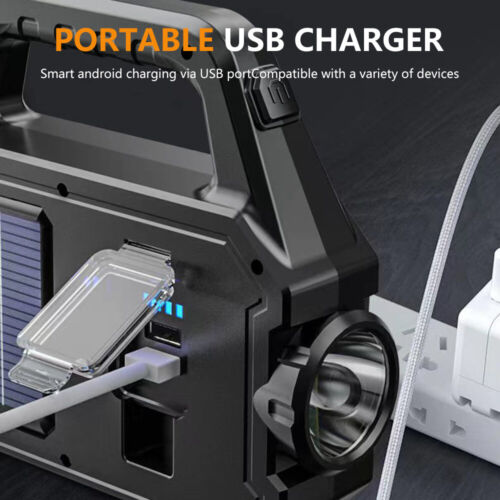 Lanterna solara cu proiector lateral cob si incarcare usb - Auros