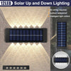 Set 2 lampi solare de perete cu iluminare sus si jos 10 leduri - Auros