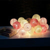 Instalatie luminoasa decorativa cu 40 globuri Cotton Ball, cu flash, 6m - Auros