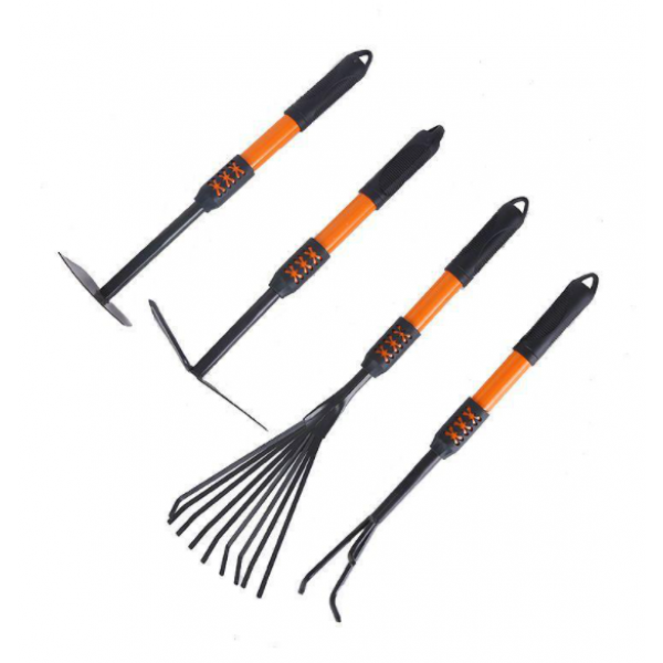 Set 4 unelte de gradina pentru plantare, prelucrare sol si ingrijire plante