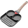 Tigaie antiaderenta cu 2 compartimente si zona de grill, material aliaj de aluminiu - Auros
