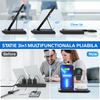 Statie Incarcare rapida 3 in 1 Qi, Fast Charger 15W, compatibila cu apple watch, airpods, iPhone - Auros