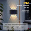 Set 2 lampi solare de perete cu iluminare sus si jos 8 leduri - Auros