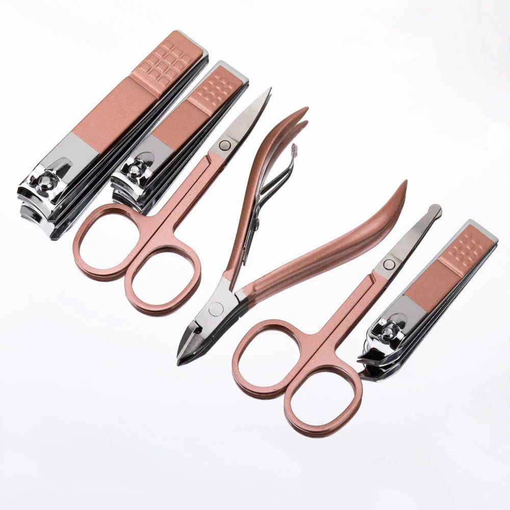 Trusa manichiura profesionala 18 piese, Rose&Gold - Auros
