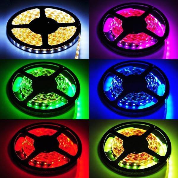 Banda LED 5050 RGB multicolor cu telecomanda, 5-10-20 metri, 72W