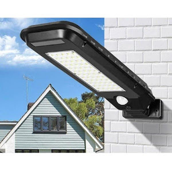 Lampa solara T-100B, senzor de miscare, rezistenta la apa, Negru - Auros
