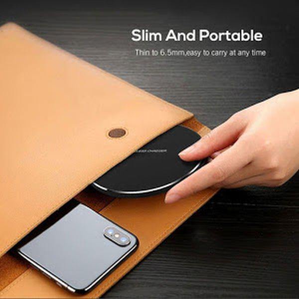 Incarcator Wireless Fast Charging Pad QI, Round Black