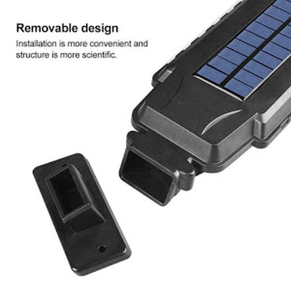 Lampa solara T-100B, senzor de miscare, rezistenta la apa, Negru - Auros