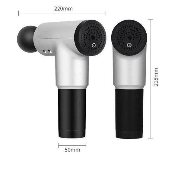 Aparat de masaj Profesional Fascial Gun cu Vibromasaj, portabil, cu acumulator inclus, 4 capete, 6 trepte de viteza