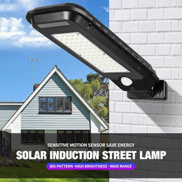 Lampa solara T-100B, senzor de miscare, rezistenta la apa, Negru - Auros